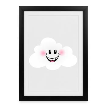 Happy Cloud - Framed poster (27 × 37 cm) - black - Front