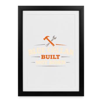 Mode de vie ouvrier Fierté ouvrière Travail - Affiche encadrée (27 × 37 cm) - noir - Devant