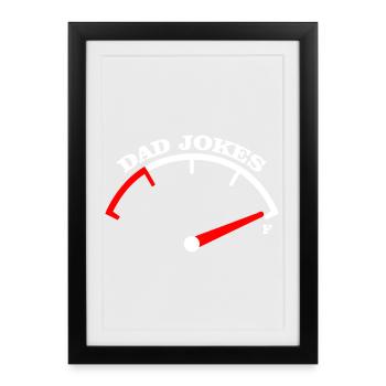 Conception du Tee Meter Dad Jokes - Affiche encadrée (27 × 37 cm) - noir - Devant