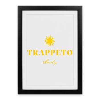 Trappeto Sicily Sun - Framed poster (27 × 37 cm) - black - Front