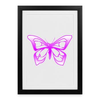 Butterfly - Framed poster (27 × 37 cm) - black - Front