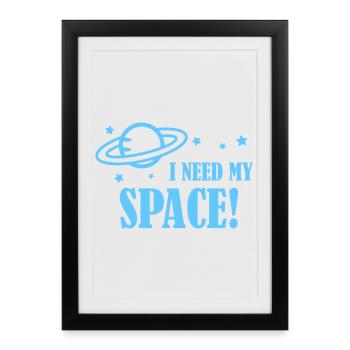 J’ai besoin de ma bague de planète spatiale - Affiche encadrée (27 × 37 cm) - noir - Devant