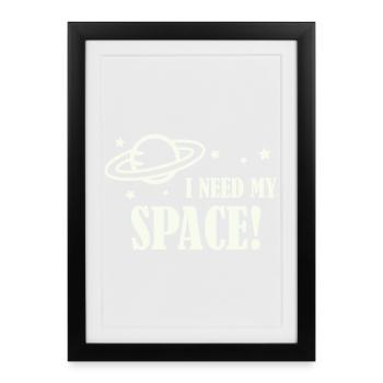 J’ai besoin de mon espace ! - Affiche encadrée (27 × 37 cm) - noir - Devant