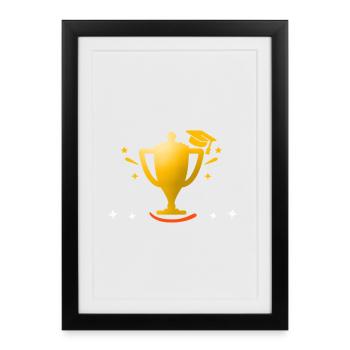 coupe - Affiche encadrée (27 × 37 cm) - noir - Devant