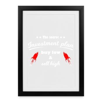 Investment Plan Rockets Print - Framed poster (27 × 37 cm) - black - Front