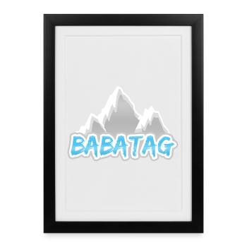 Hiking Babatag - Framed poster (27 × 37 cm) - black - Front