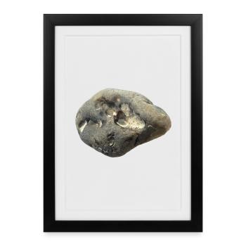 Stein - Gerahmtes Poster (27 × 37 cm) - Schwarz - Vorne