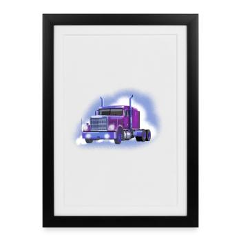 truck - Framed poster (27 × 37 cm) - black - Front