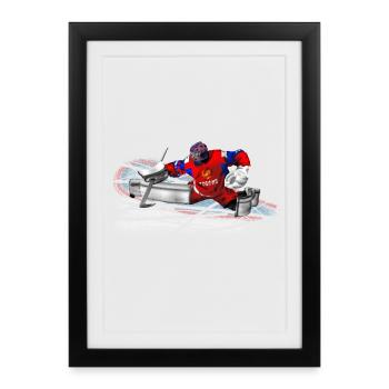 goalkeeper - Framed poster (27 × 37 cm) - black - Front