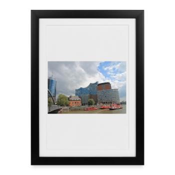 Hamburg Konzerthaus - Framed poster (27 × 37 cm) - black - Front