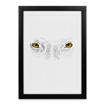 yeux - Affiche encadrée (27 × 37 cm) - noir - Devant