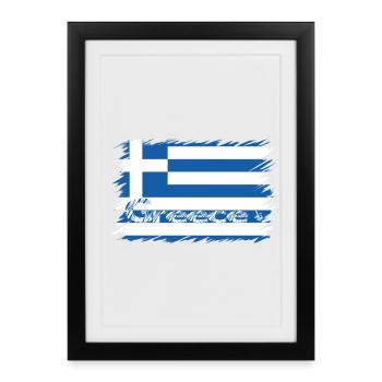 Grèce - Affiche encadrée (27 × 37 cm) - noir - Devant