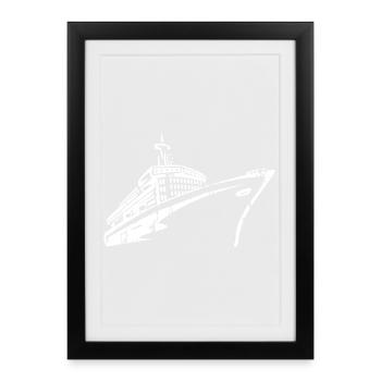 Cruise Ship Cruise Ship Luxury - Framed poster (27 × 37 cm) - black - Front