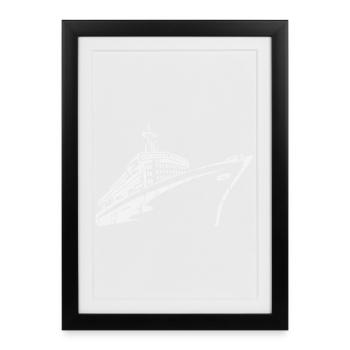 Cruise Ship Cruise Ship Luxury - Framed poster (27 × 37 cm) - black - Front