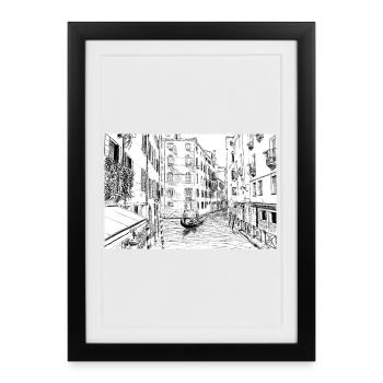 Venise - Affiche encadrée (27 × 37 cm) - noir - Devant