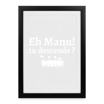 réforme des retraites, retraite, retraites - Affiche encadrée (27 × 37 cm) - noir - Devant