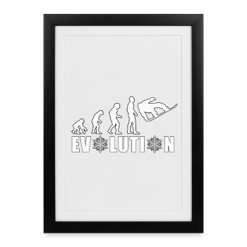 EVOLUTION SNOWBOARD Snow Winter Gift - Framed poster (27 × 37 cm) - black - Front