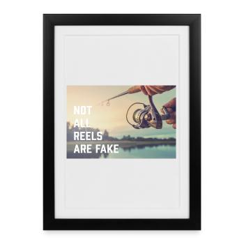 not all reels - Gerahmtes Poster (27 × 37 cm) - Schwarz - Vorne