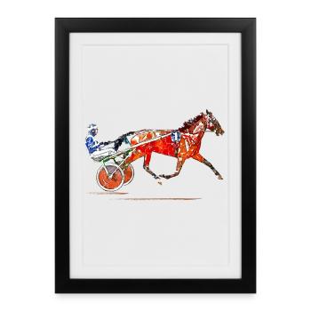 Trot - Affiche encadrée (27 × 37 cm) - noir - Devant