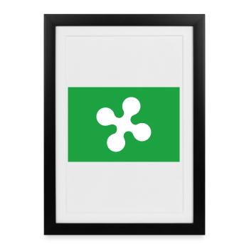Lombardie Italie - Affiche encadrée (27 × 37 cm) - noir - Devant