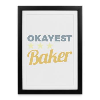 Average baker - Framed poster (27 × 37 cm) - black - Front