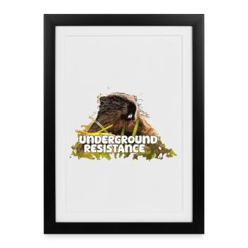 Marmotte Résistance souterraine 2024 - Affiche encadrée (27 × 37 cm) - noir - Devant