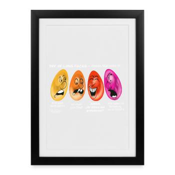 Beförderung - Gerahmtes Poster (27 × 37 cm) - Schwarz - Vorne