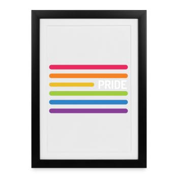 LGBT Pride Month - Pride! - Framed poster (27 × 37 cm) - black - Front