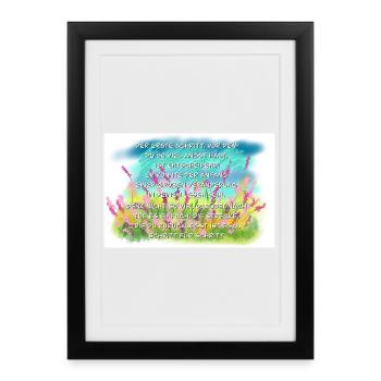 Schritt für Schritt - Gerahmtes Poster (27 × 37 cm) - Schwarz - Vorne