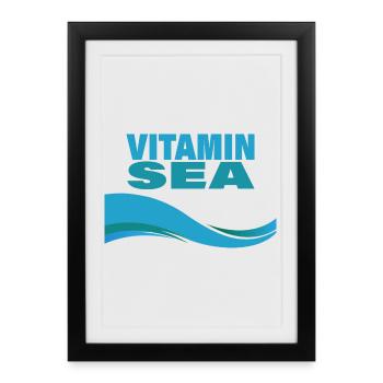 VITAMINE DE MER - Affiche encadrée (27 × 37 cm) - noir - Devant