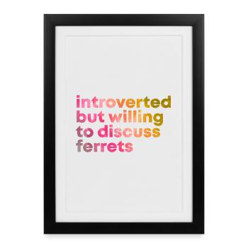 Furet Furet Furet - Affiche encadrée (27 × 37 cm) - noir - Devant