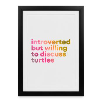 Turtle Turtle Turtle - Framed poster (27 × 37 cm) - black - Front