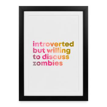 Zombie Zombie Zombie - Affiche encadrée (27 × 37 cm) - noir - Devant