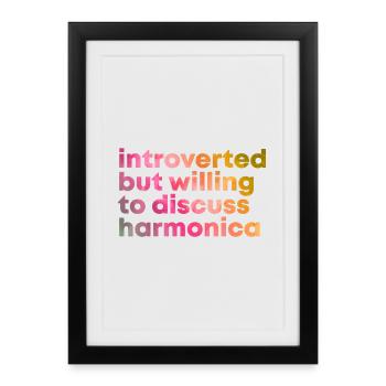 Harmonica Harmonica Harmonica - Framed poster (27 × 37 cm) - black - Front