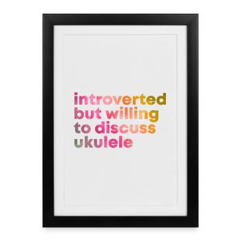 Ukulélé Ukulélé Ukulélé - Affiche encadrée (27 × 37 cm) - noir - Devant