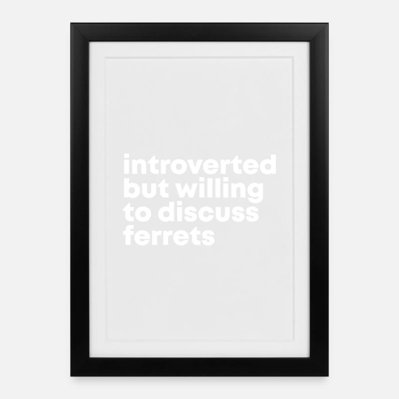 Frettchen - Gerahmtes Poster (27 × 37 cm) - Schwarz