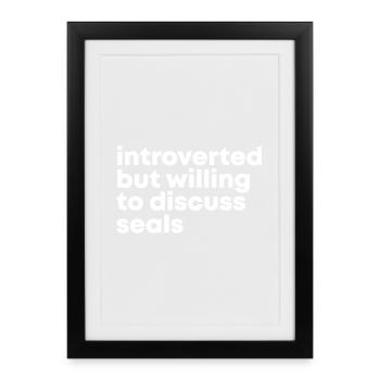 Seal Seal Seal - Framed poster (27 × 37 cm) - black - Front
