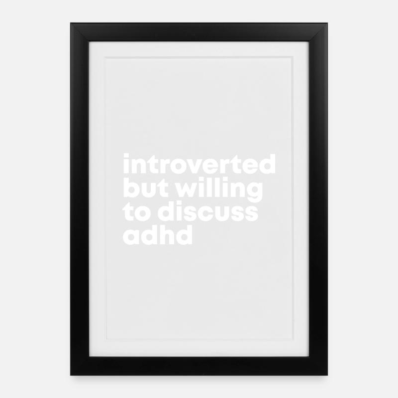 ADHS - Gerahmtes Poster (27 × 37 cm) - Schwarz