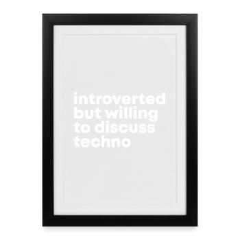 Techno Techno Techno - Framed poster (27 × 37 cm) - black - Front