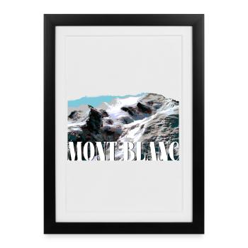 Mont-Blanc - Affiche encadrée (27 × 37 cm) - noir - Devant