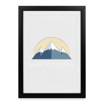 Montagnes - Conçu pour les ultras - Affiche encadrée (27 × 37 cm) - noir - Devant