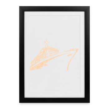Cruise Ship Cruise Ship Luxury - Framed poster (27 × 37 cm) - black - Front