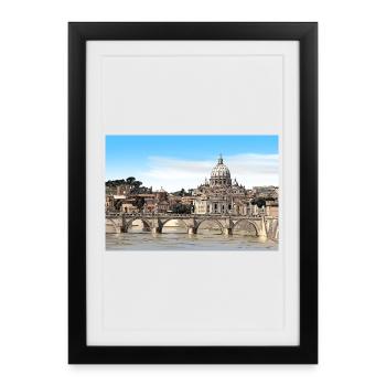 Rome - Framed poster (27 × 37 cm) - black - Front