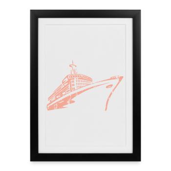 Cruise Ship Cruise Ship Luxury - Framed poster (27 × 37 cm) - black - Front