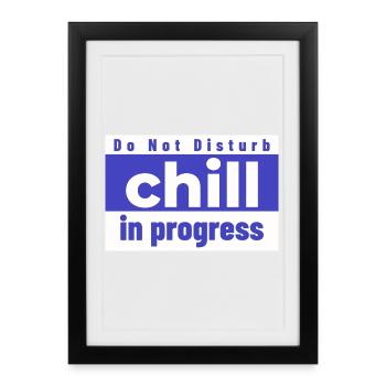 Ne pas déranger détente en cours - Affiche encadrée (27 × 37 cm) - noir - Devant