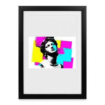 Artistic portrait in pop art style - Framed poster (27 × 37 cm) - black - Front