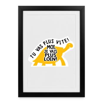 drôle_humour_sarcasme_sticker_camping_car_van_ - Affiche encadrée (27 × 37 cm) - noir - Devant