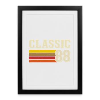 Retro Classic 88 – Born in 1988 Vintage Birthday - Framed poster (27 × 37 cm) - black - Front