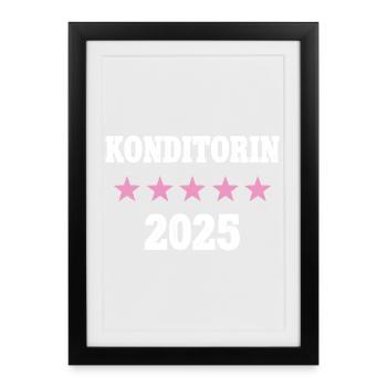 Pastry Chef 2025 New Job Work Training Apprenticeship - Framed poster (27 × 37 cm) - black - Front