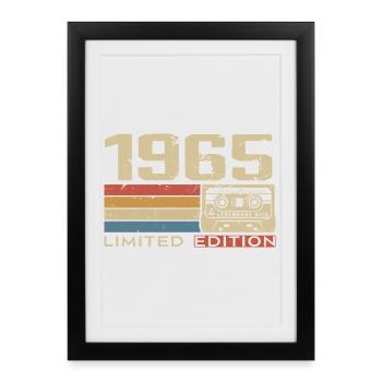 Légendes 1965 Millésime 1965 Jubilé 1965 vintage  - Affiche encadrée (27 × 37 cm) - noir - Devant